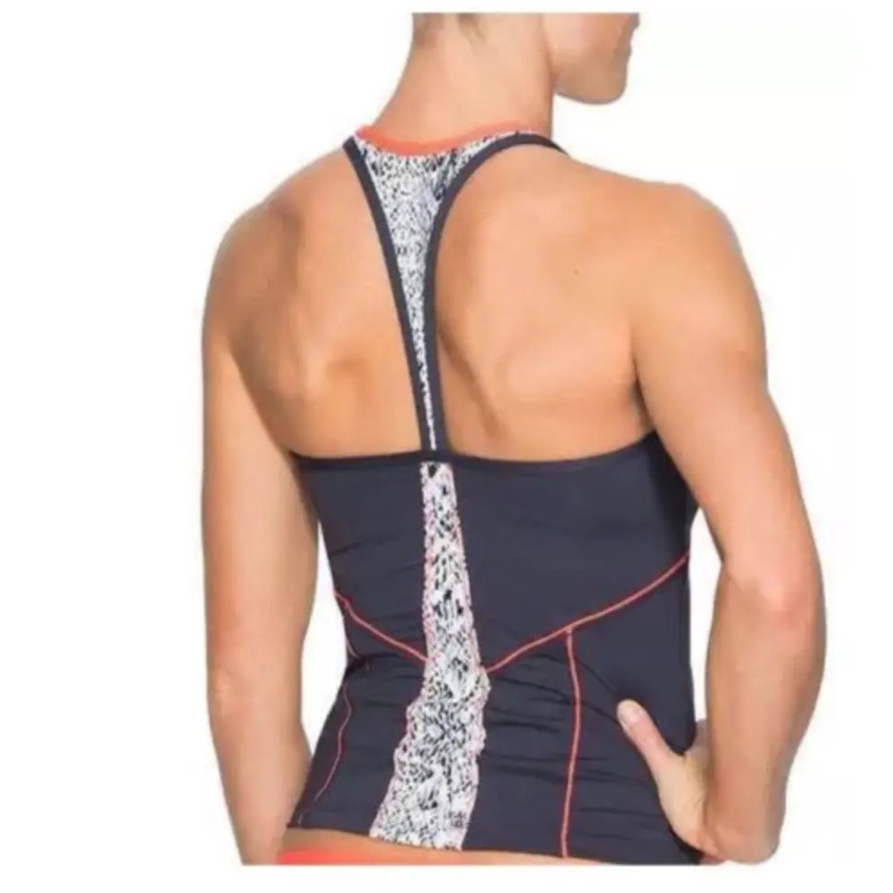 Athleta Torpedo Tankini Sz Large‎ Grey